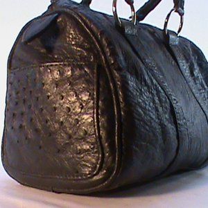 New Hand Made Zimbabwean Black Leather Handbag